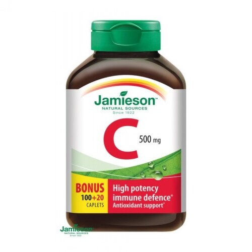 JAMIESON Vitamín C 500 mg 100 + 20 tabliet ZADARMO