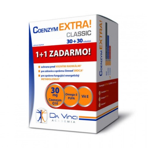 E-shop DA VINCI Coenzym extra classic 30 mg 30 + 30 tabliet ZADARMO