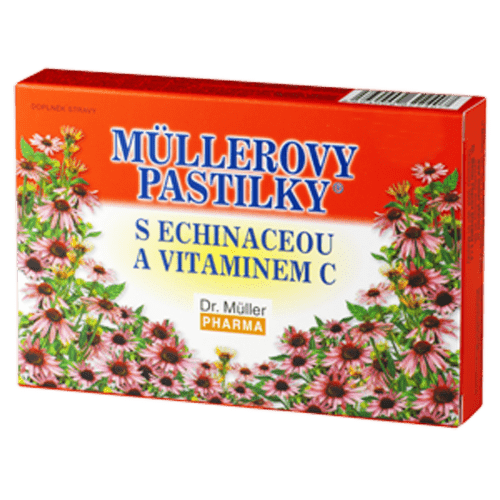 E-shop MÜLLEROVE PASTILKY s echinaceou a vitamínom C 24 kusov