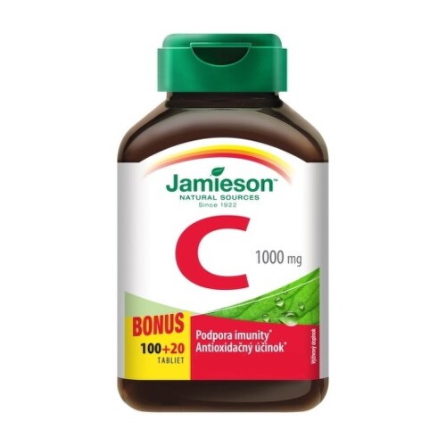 JAMIESON Vitamín C 1000 mg 100 + 20 tabliet ZADARMO