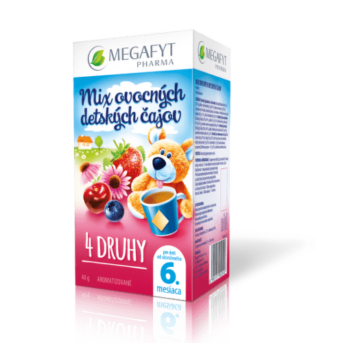 MEGAFYT MIX ovocných detských čajov 4 druhy 20 x 2 g
