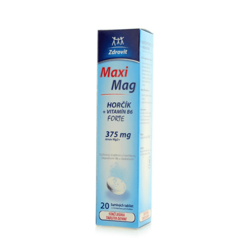 E-shop ZDROVIT MaxiMag horčík forte (375 mg) + vitamín B6 20 šumivých tabliet
