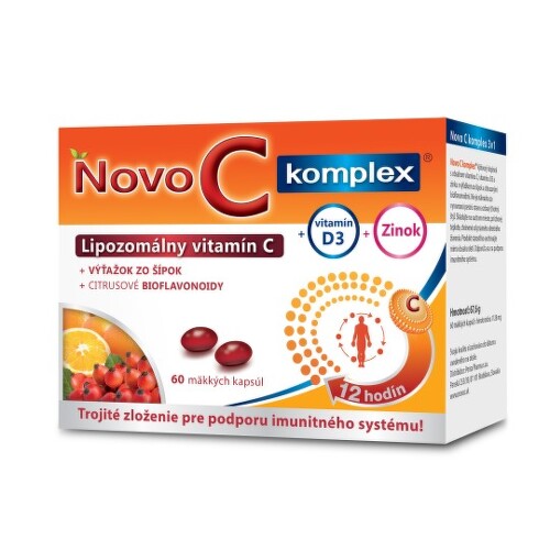E-shop NOVO C Komplex lipozomálny vitamín C + vitamín D3 + zinok 60 kapsúl