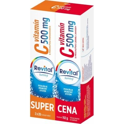E-shop REVITAL Vitamín C 500 mg šumivý duopack 2 x 20 kusov