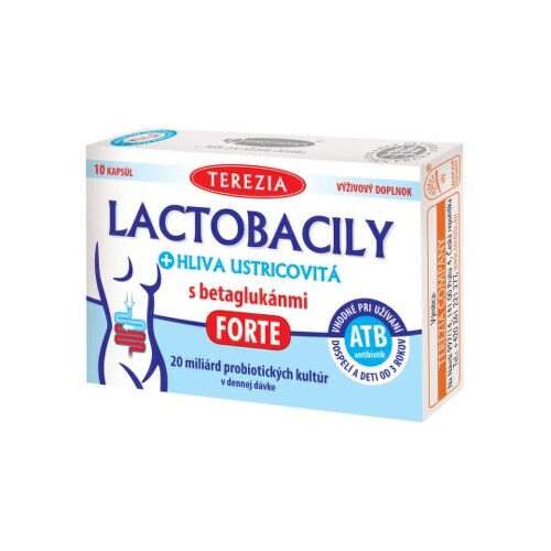 E-shop TEREZIA Lactobacily + hliva ústricová s betaglukánmi forte 10 kapsúl