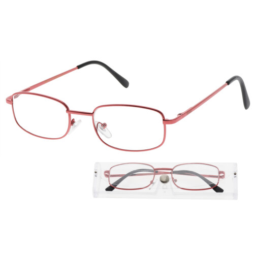 E-shop AMERICAN WAY okuliare na čítanie červené +1,50 v etui 1 kus