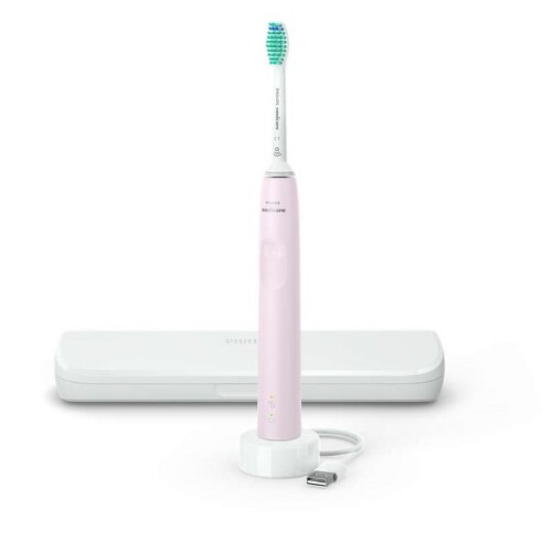 E-shop PHILIPS Sonicare 3100 pink elektrická sonická zubná kefka HX3673/11 s puzdrom 1 kus