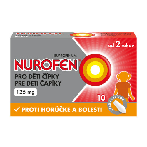 E-shop NUROFEN Čapíky pre deti 125 mg 10 kusov