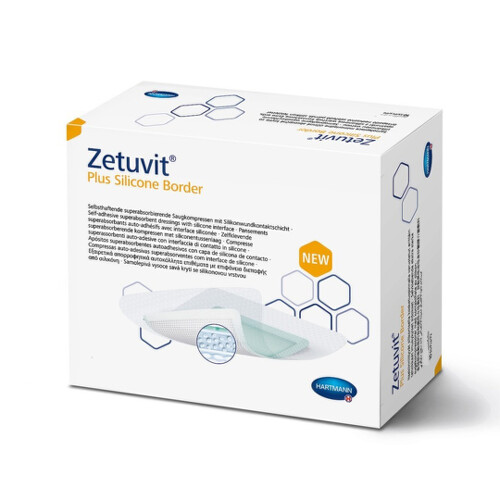 E-shop ZETUVIT Plus silicone border kompres sterilný 20 x 25 cm 10 ks