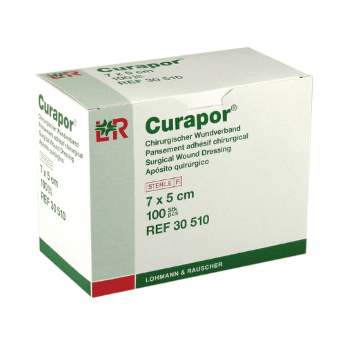 E-shop CURAPOR Krytie na rany s vankúšikom chirurgické samolepiace sterilné 7 x 5 cm 1 ks