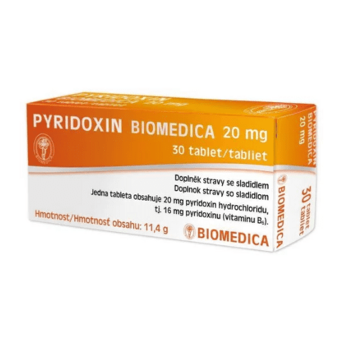 E-shop PYRIDOXIN Biomedica 20 mg 30 ks