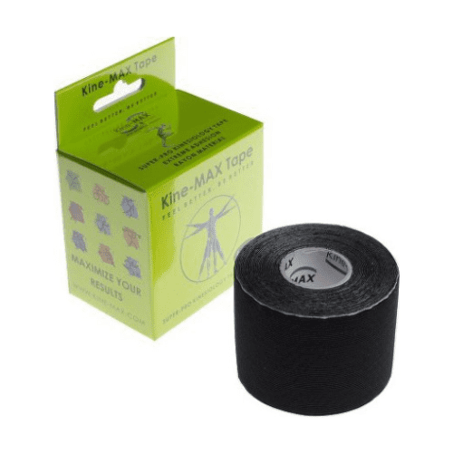 KINE-MAX Super-pro cotton kinesiology tape čierna tejpovacia páska 5 cm x 5 m 1 ks