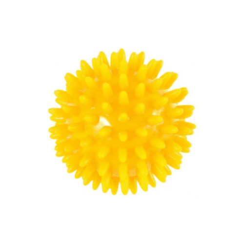 E-shop GYMY Masážna loptička ježko žltá priemer 8 cm 1 ks
