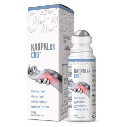E-shop KARPALEX CBD Emulzia kovová masážna gulička 30 ml