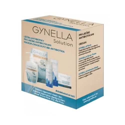 E-shop GYNELLA Solution pri liečbe antibiotikami flora čapíky + silver foam 50 ml + intimate wash 200 ml Set