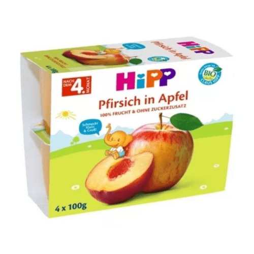 E-shop HIPP Príkrm bio 100% ovocie jablká s broskyňami 400 g