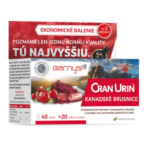 E-shop BARNY'S Cran-urin kanadské brusnice 40 + 20 kapsúl zadarmo