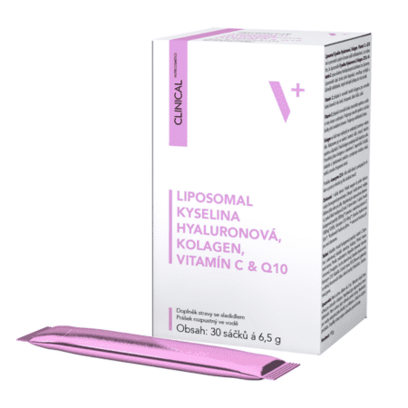 E-shop CLINICAL Liposomal kyselina hyalurónová + kolagén + vitamín C + Q10 30 ks
