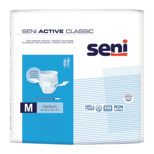 SENI Active classic medium nohavičky navliekacie absorpčné obvod 80-110 cm 10 ks