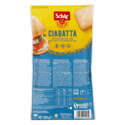 Schär CIABATTA, Bezgluténové, predpečené žemle, 200g kúpite na Benulekaren.sk