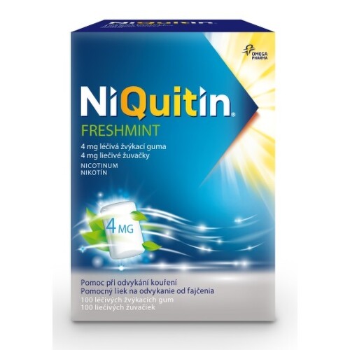 NIQUITIN Freshmint 4 mg 100 liečivých žuvačiek kúpite na Benulekaren.sk
