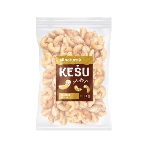 Allnature Kešu orechy pražené solené orechy pražené solené 500 g kúpite na Benulekaren.sk
