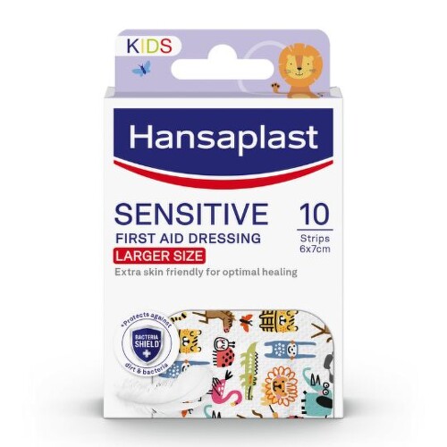 HANSAPLAST Sensitiv kids zvieratká XL náplasť detská 6 x 7 cm 10 ks