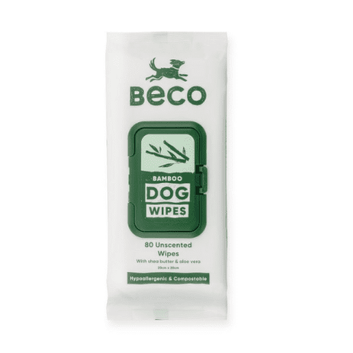 BECO Bamboo čistiace obrúsky pre psov neparfumované 80 ks