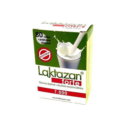 LAKTAZAN forte 7000 FCC, enzým laktáza, 80 tbl