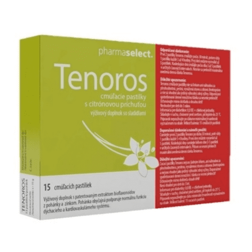 Tenoros pastilky na cmúľanie s pohánka zinkom s citrónov 15 pastilek kúpite na Benulekaren.sk