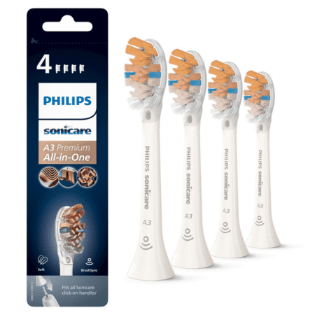 PHILIPS Sonicare A3 premium all-in-one náhradné hlavice HX9094/10 biela 4 ks