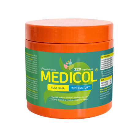 MEDICOL Vláknina, Živé kultúry 220 kapsúl