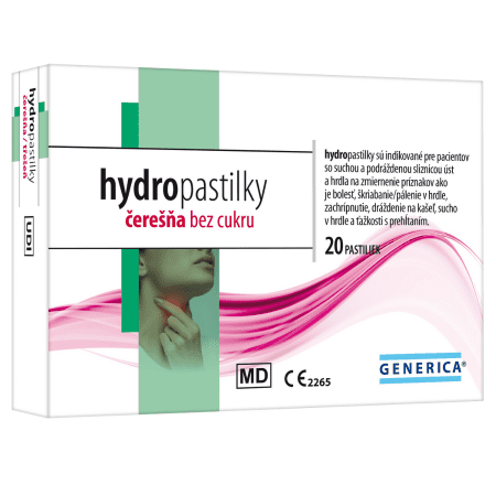 GENERICA hydropastilky čerešňa bez cukru 20 pastilek kúpite na Benulekaren.sk