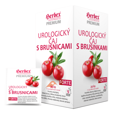 HERBEX Premium UROLOGICKÝ ČAJ s brusnicami FORTE bylinný čaj 20x1,5g (30g)