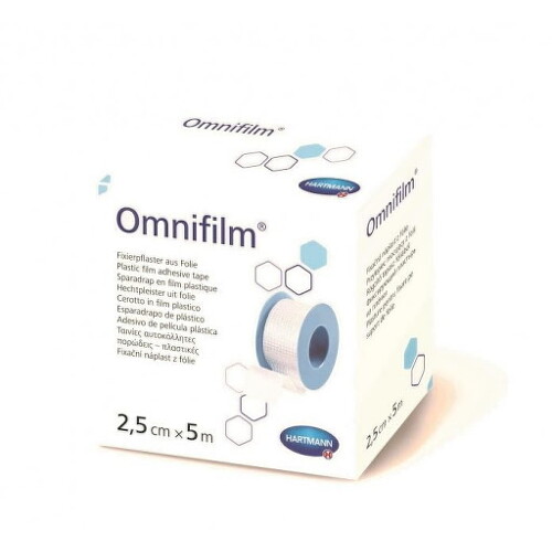 OMNIFILM hypoalergénna náplasť fixačná z transparentnej fólie (2,5cmx5m) 1ks kúpite na Benulekaren.sk