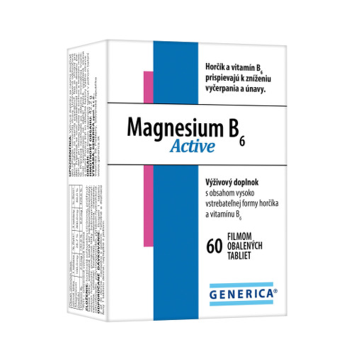 GENERICA Magnesium B6 Active, 60 ks kúpite na Benulekaren.sk
