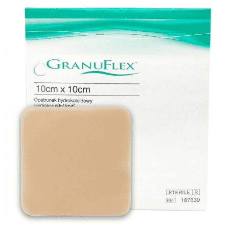GRANUFLEX hydrokoloidný obväz 10 x 10 cm 10 ks