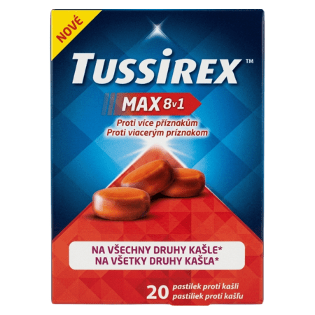 TUSSIREX Max 8v1 pastilky proti kašľu 20 ks