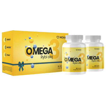 MOVit Omega 3 rybí olej darčekové balenie 2 x 90 ks