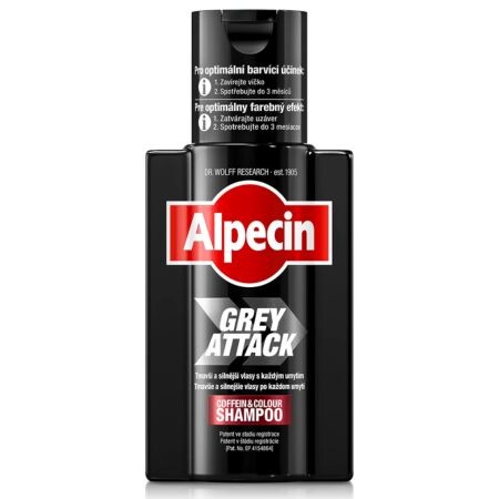 ALPECIN GREY ATTACK Shampoo farebný kofeínový šampón 200 ml