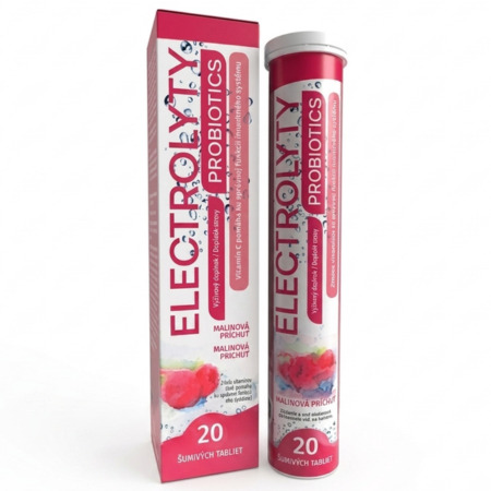 APATEKA Electrolyty probiotics šumivé tablety malina 20 tabliet