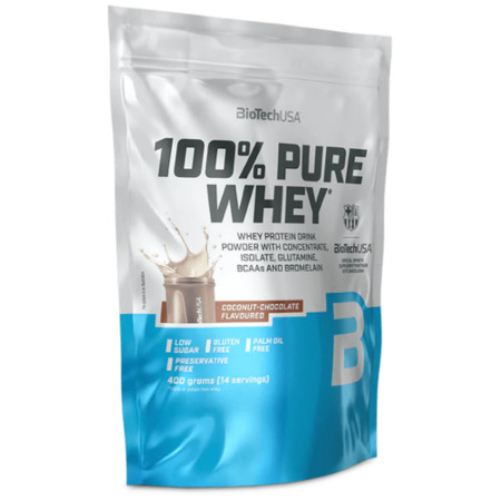 BioTechUSA BIOTECHUSA 100% Pure whey proteínový prášok kokos-čokoláda 400 g