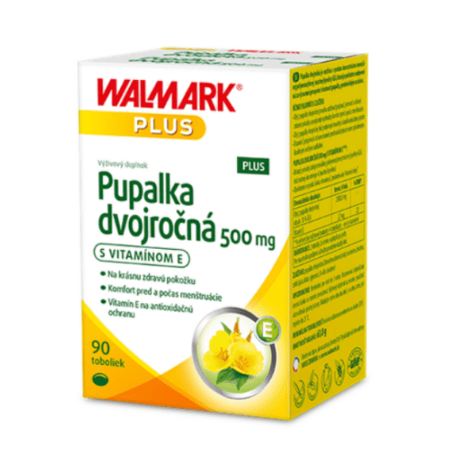 WALMARK Pupalka dvojročná 500 mg s vitamínom E 90 kapsúl