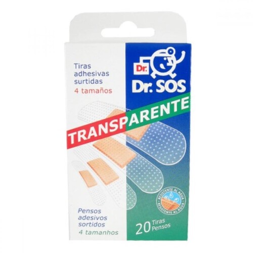E-shop DR. SOS Transparent náplasť vodeodolná 20 kusov