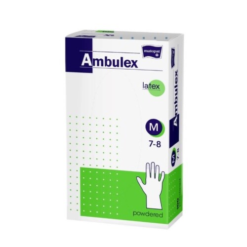 E-shop AMBULEX rukavice latexové veľkosť M 100 kusov