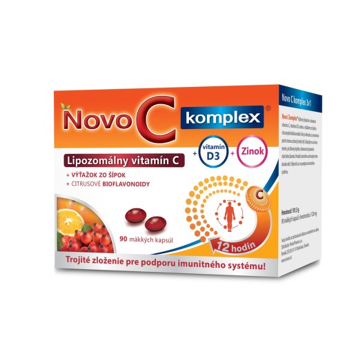 E-shop NOVO C Komplex lipozomálny vitamín C + vitamín D3 + zinok 90 kapsúl