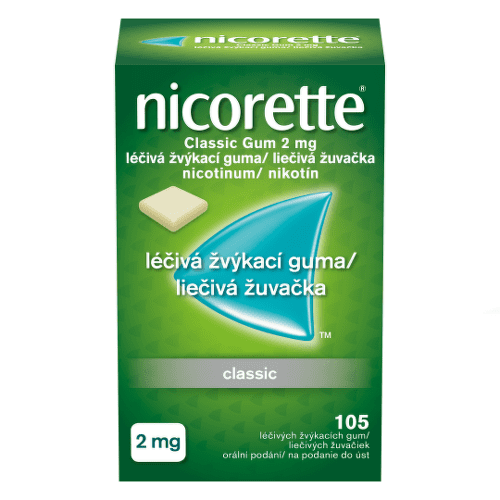 E-shop NICORETTE Classic gum 2 mg 105 žuvačiek