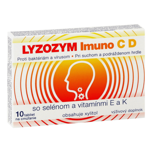E-shop LYZOZYM Imuno C, D so selénom a vitamínmi E a K 10 tabliet na cmúľanie