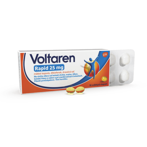 E-shop VOLTAREN Rapid 25 mg pre rýchlu uľavu od bolesti 10 kapsúl