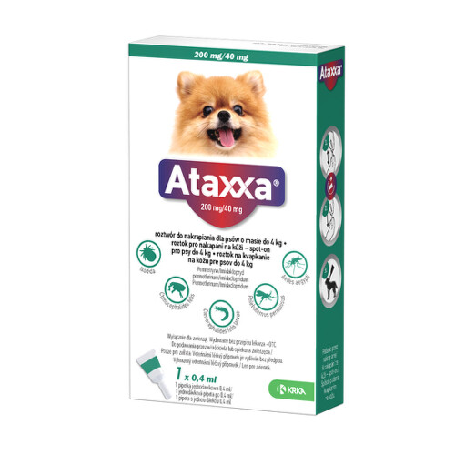 E-shop ATAXXA 200 mg/40 mg psy do 4kg roztok 0,4 ml